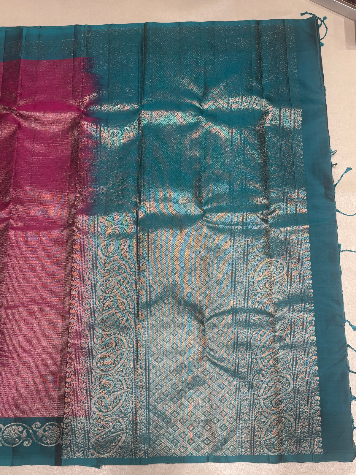 Ambika handloom pure mix soft silk saree