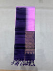Leelavathi purple handloom softsilk saree - Pure silk saree- Contrast color