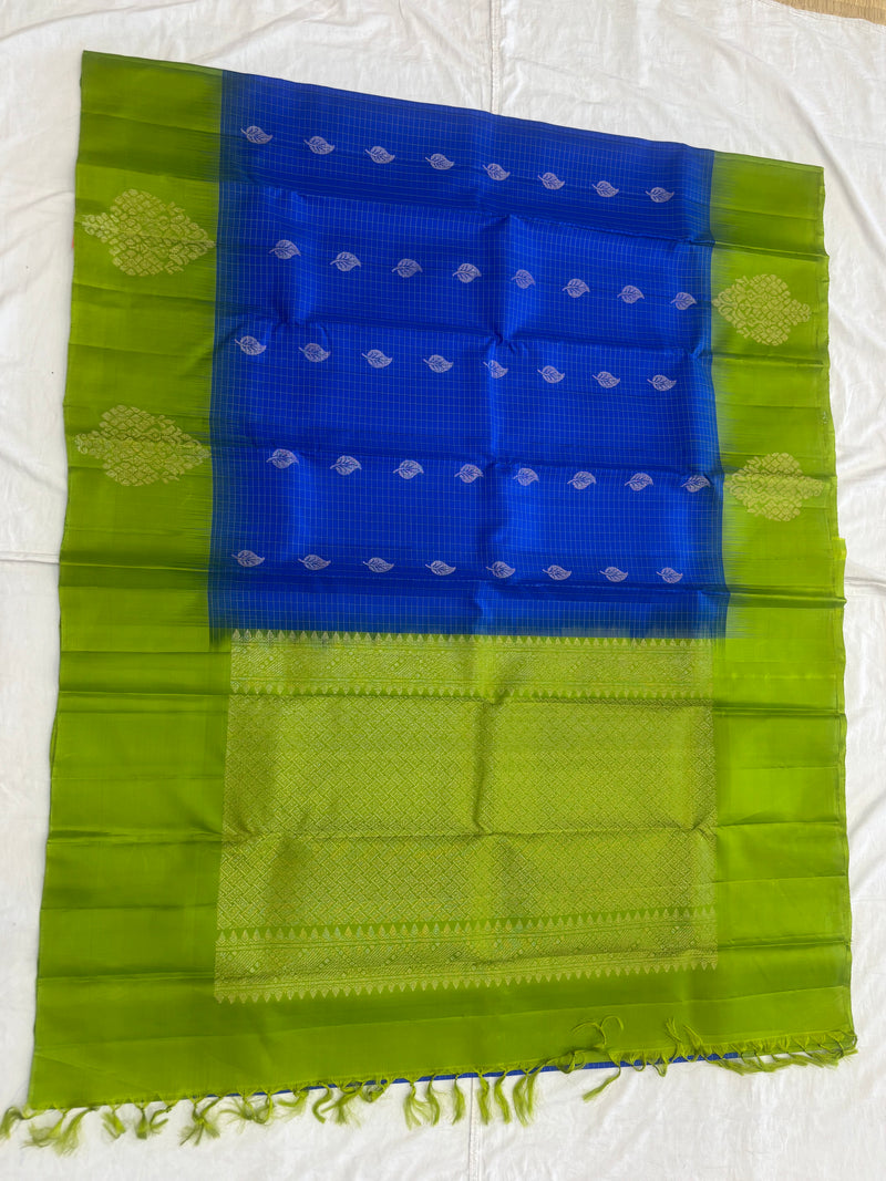 Devyani handloom softsilk saree checked design - Pure silk saree