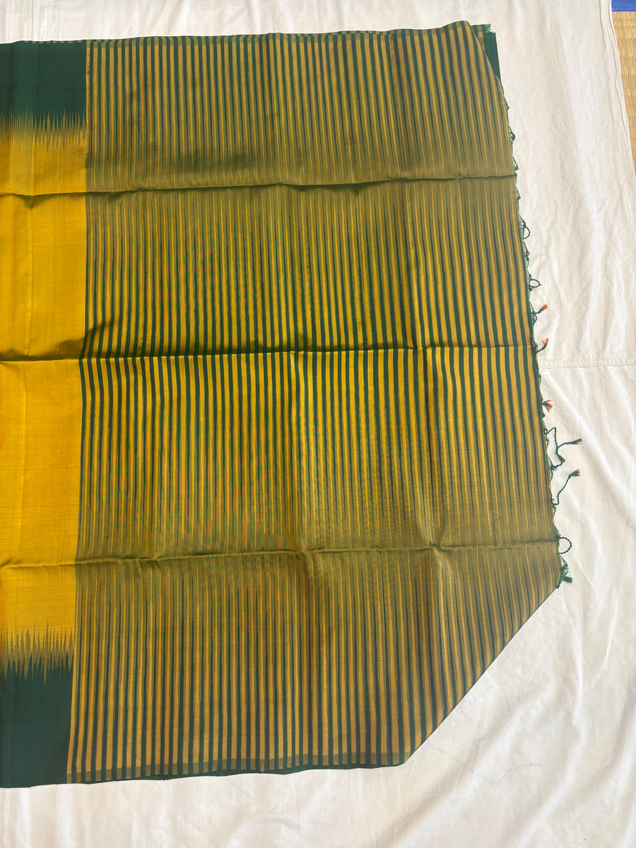 Rukmani yellow handloom softsilk saree - Pure silk saree