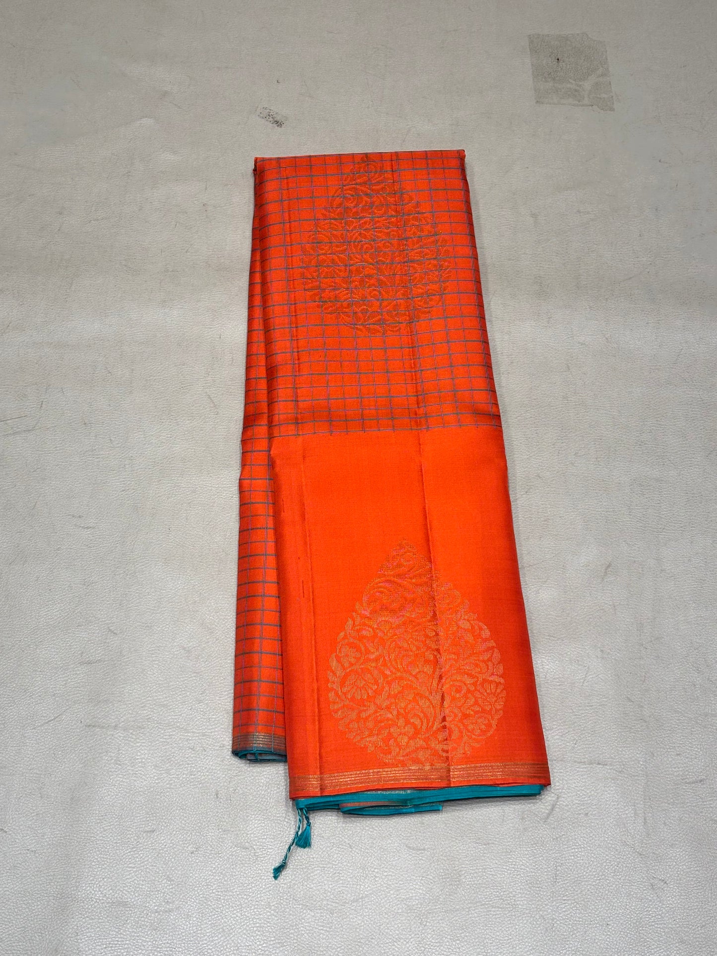 Vanveli handloom softsilk saree - Pure silk saree - thread-checks saree-AK1116