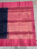 Leelavathi blue handloom softsilk saree - GA104
