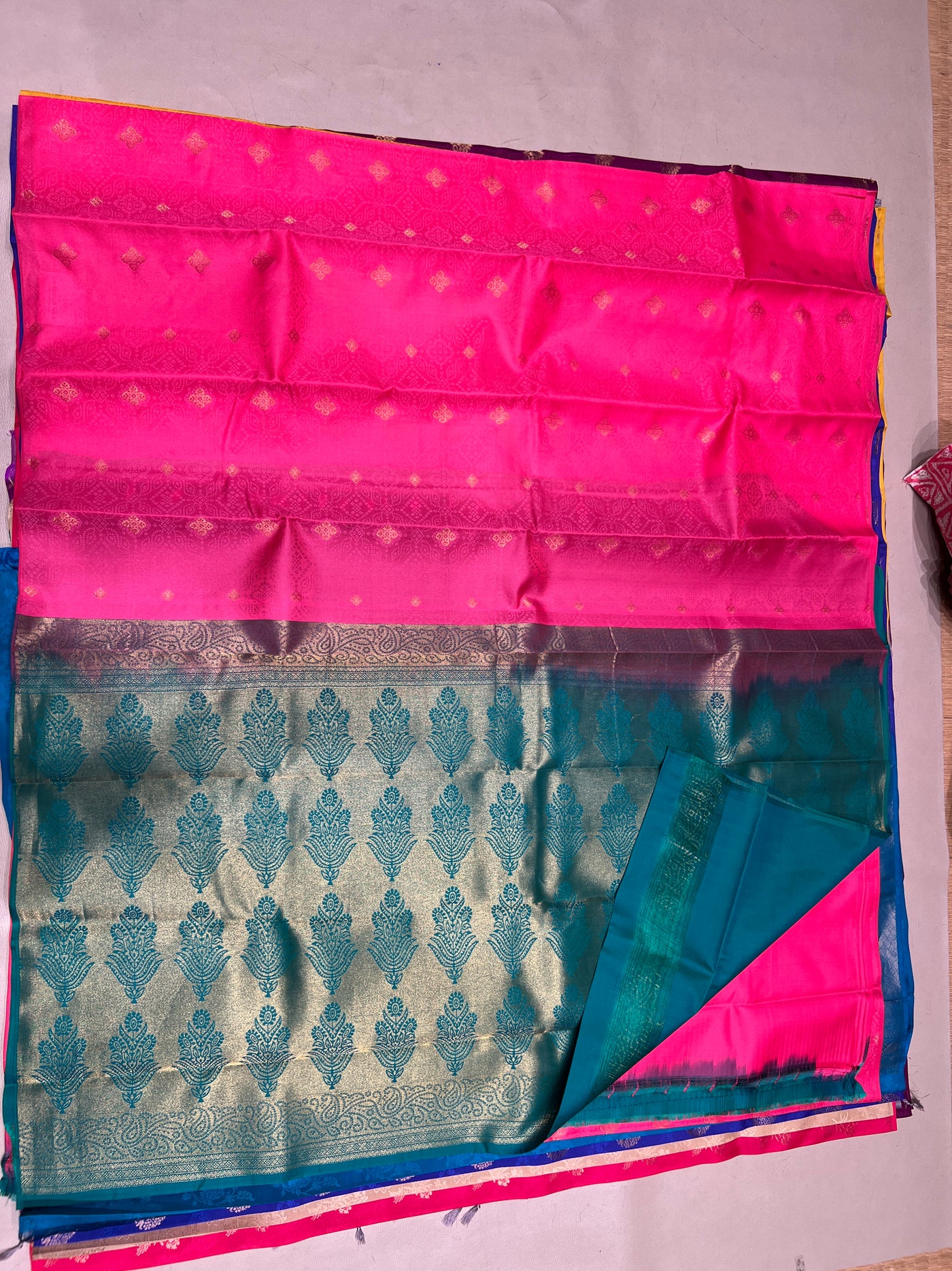 Poojah pure mix softsilk saree