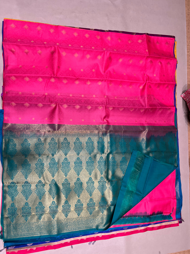 Poojah pure mix softsilk saree