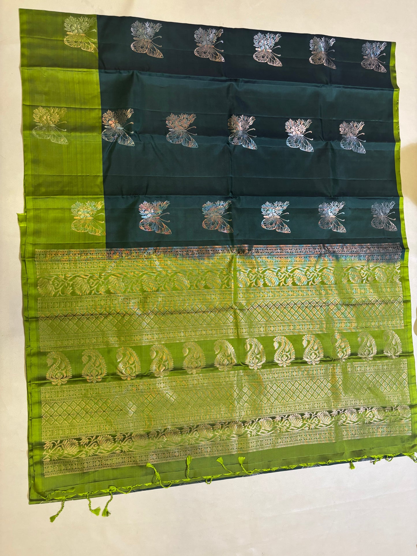 Ramani green handloom softsilk saree- Pure silk saree-set6