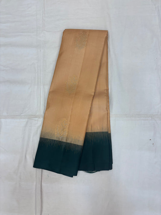 Yuvaa soft peach gold softsilk saree - Pure silk saree-set13