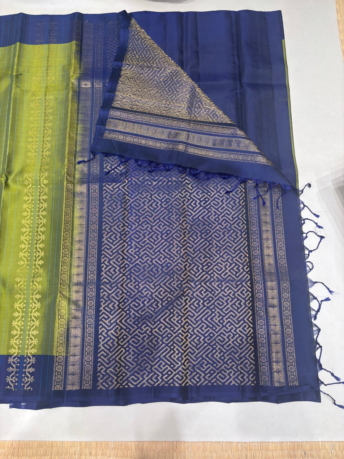Iranya green pure mix softsilk saree