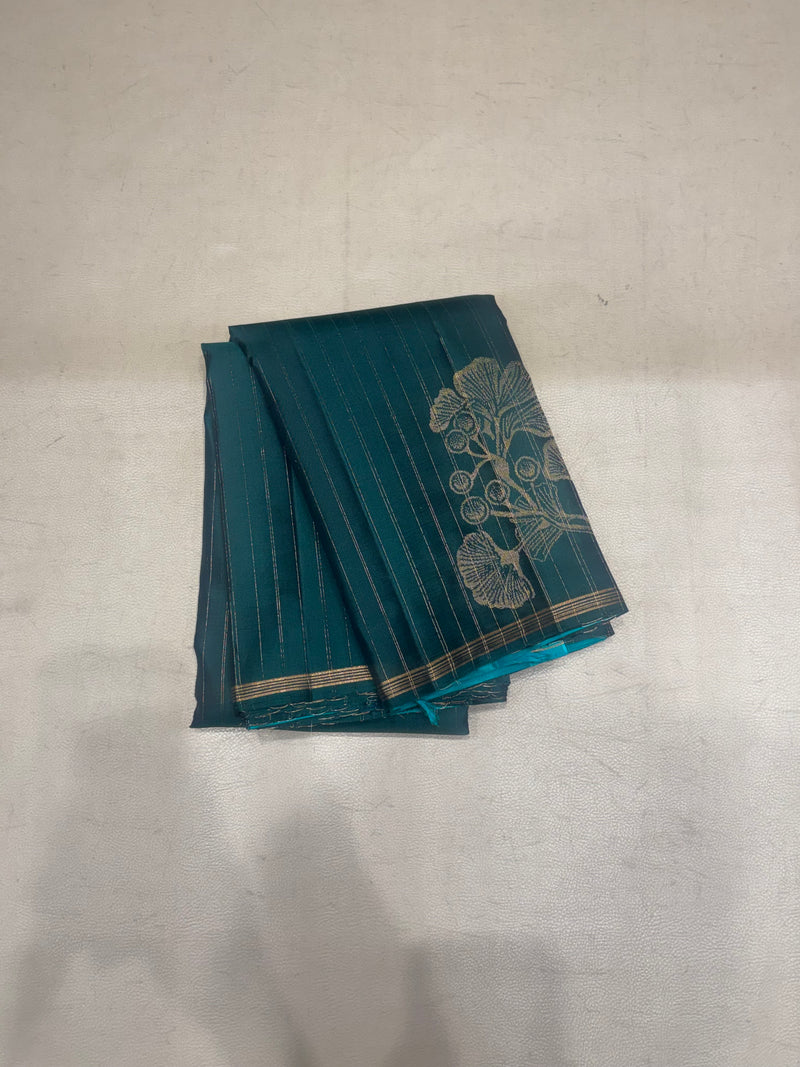 Tahini bottle green handloom softsilk saree - pure silk saree