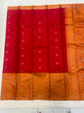 Adora Long border pure mix softsilk saree
