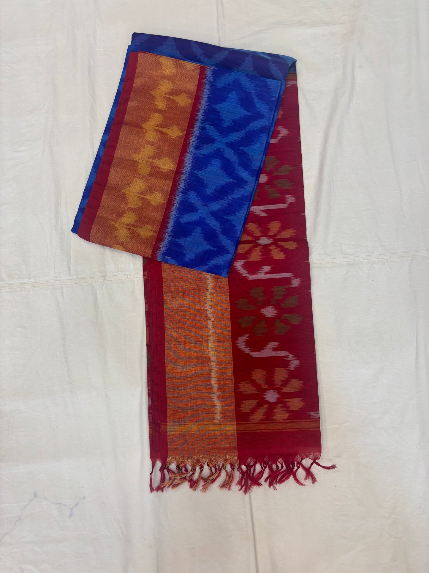 Sana handloom Pochampally silk cotton saree