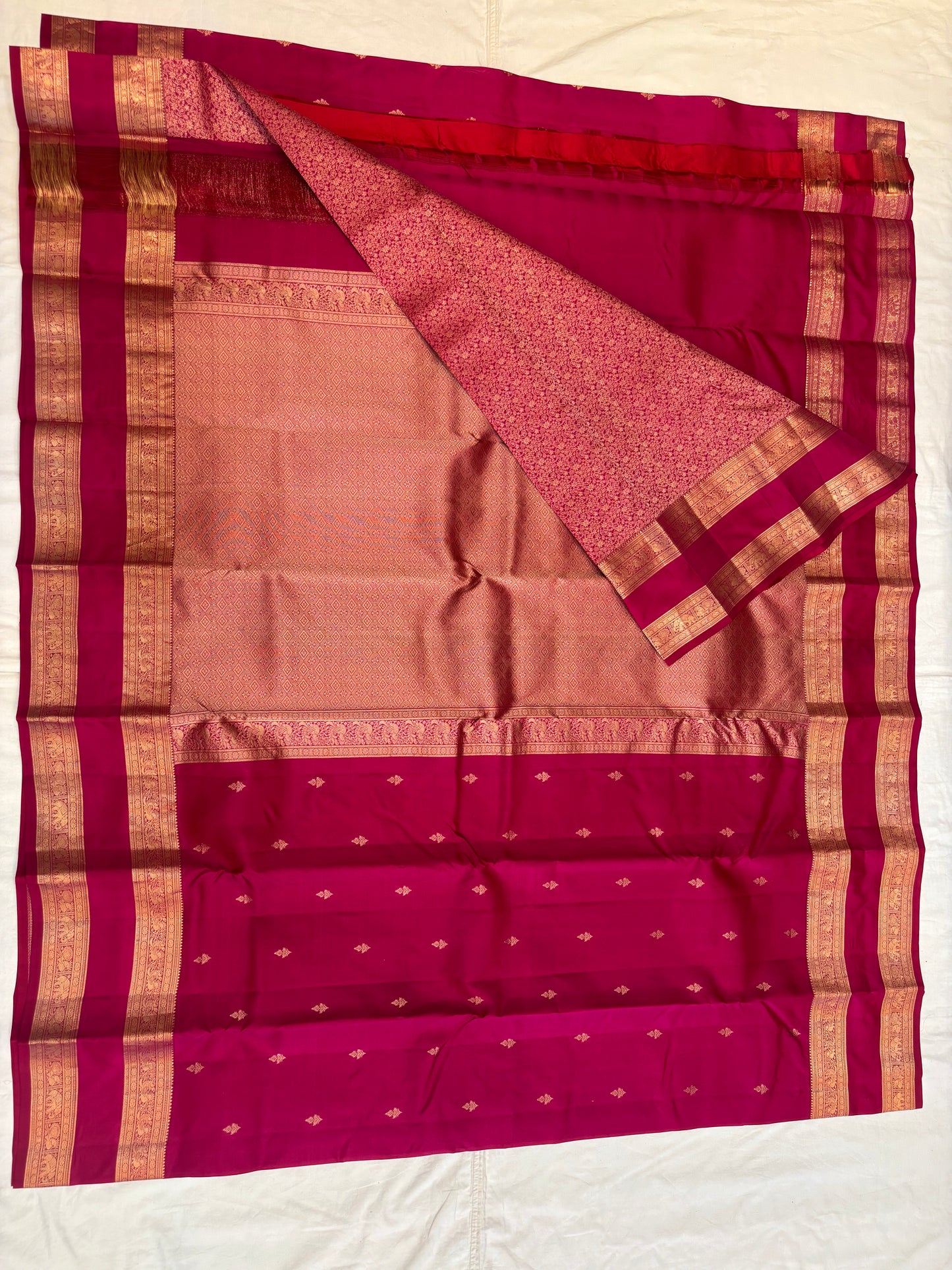 Arnavi pink handloom softsilk saree - Pure silk saree