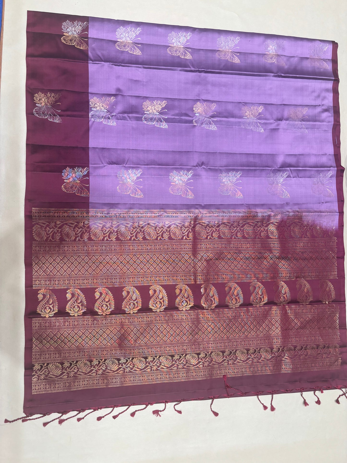 Ramani lavender handloom softsilk saree - Pure silk saree