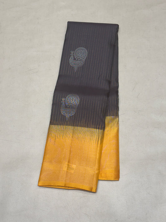 Thariga Vaira oosi handloom softsilk saree - Pure silk saree-AK1107