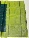 Satvik bottle green handloom softsilk saree - Pure silk saree