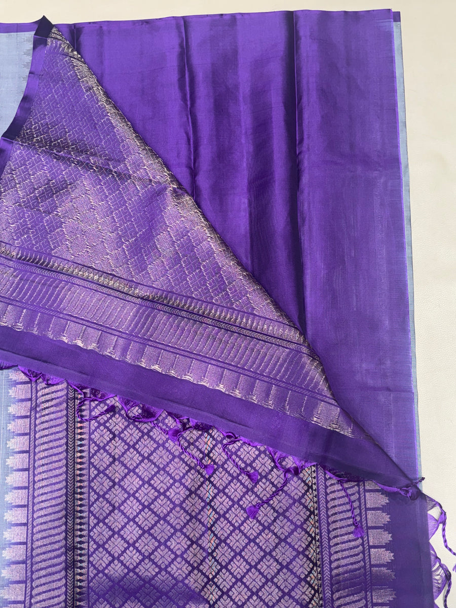 Tanvi grey vaira oosi handloom softsilk saree - Pure silk saree-set15
