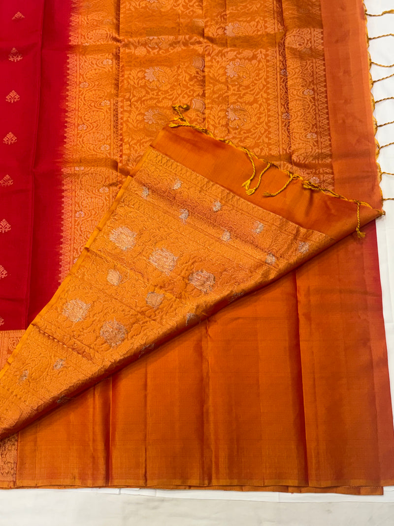 Adora Long border pure mix softsilk saree