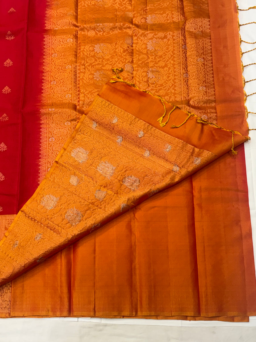 Adora Long border pure mix softsilk saree
