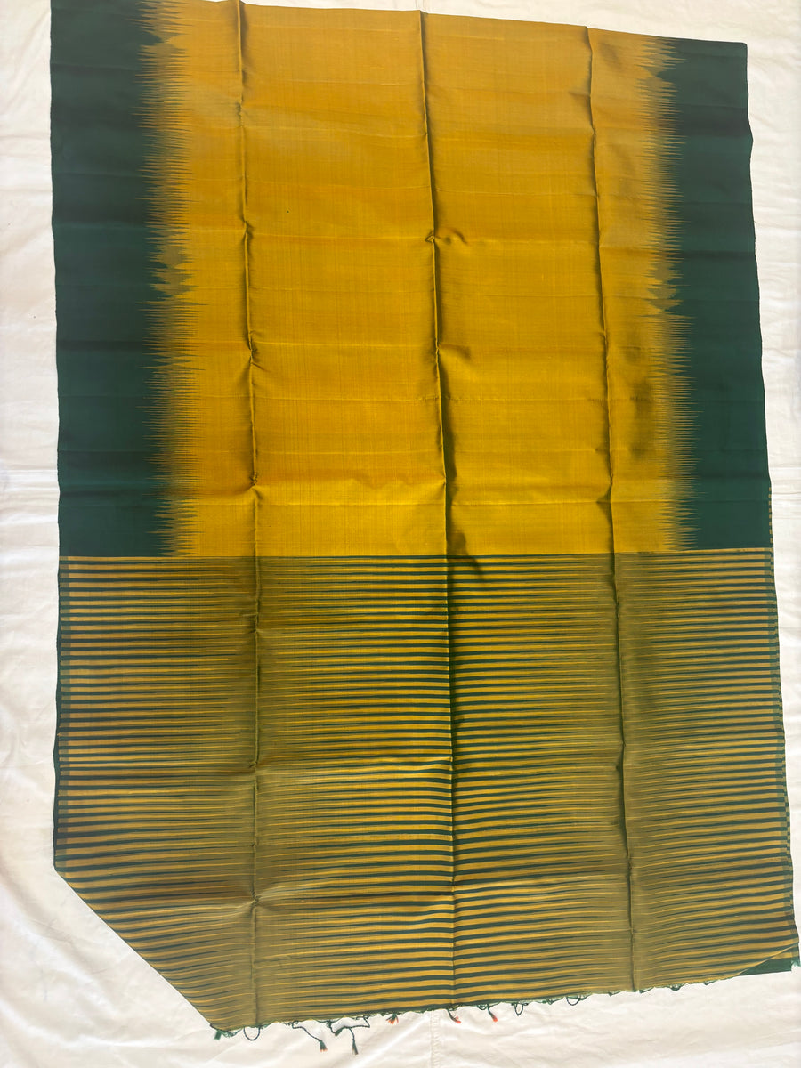 Rukmani yellow handloom softsilk saree - Pure silk saree
