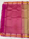 Kamakshi off white handloom Softsilk saree