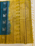 Ramani peacock blue handloom softsilk saree - Pure silk saree-set4