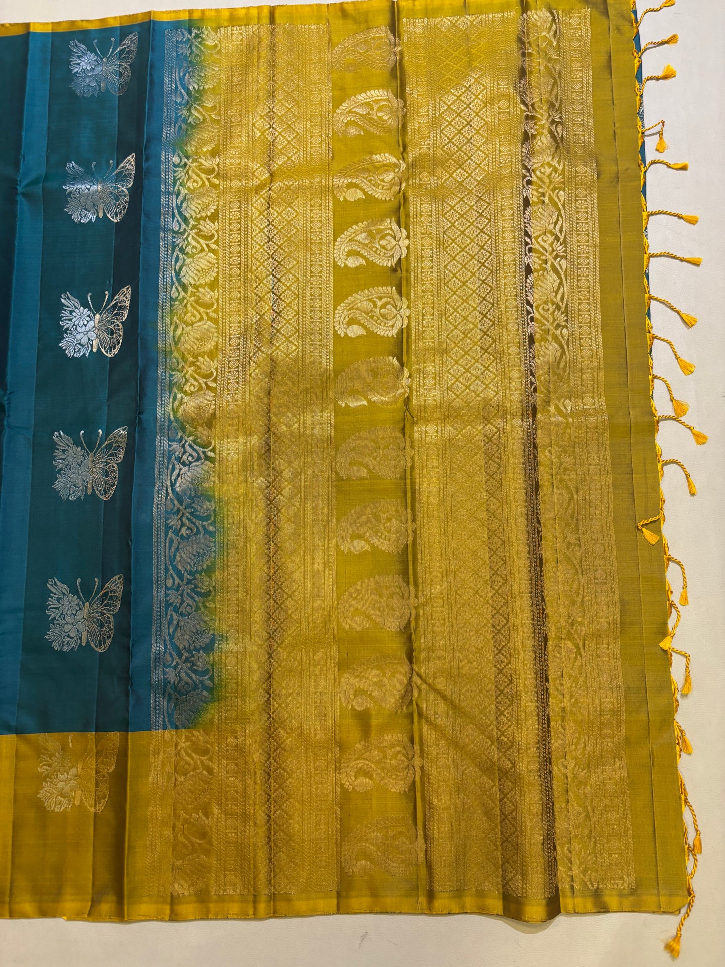 Ramani peacock blue handloom softsilk saree - Pure silk saree-set4