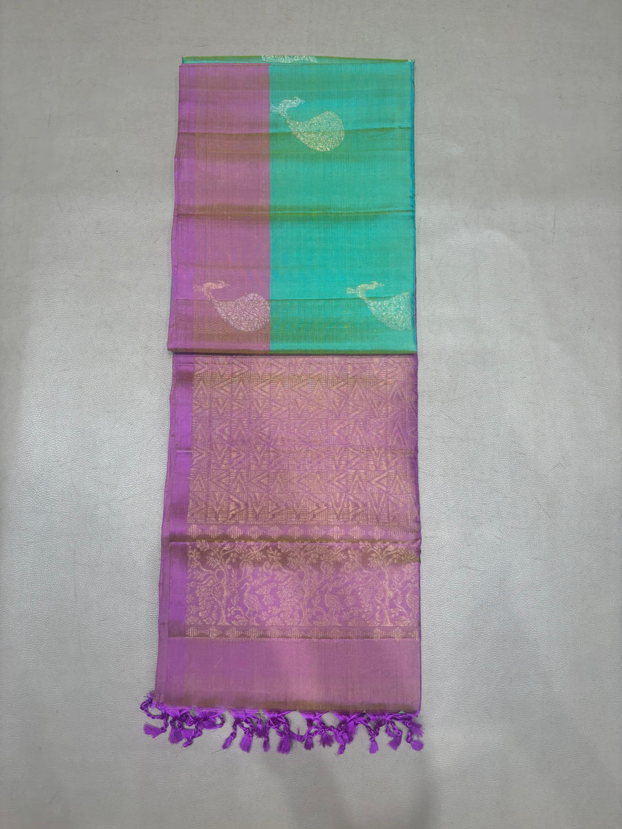 Mayuri green handloom softsilk saree - Pure silk saree