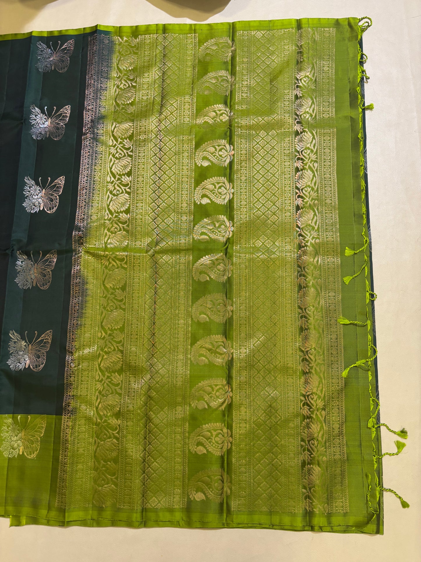 Ramani green handloom softsilk saree- Pure silk saree-set6