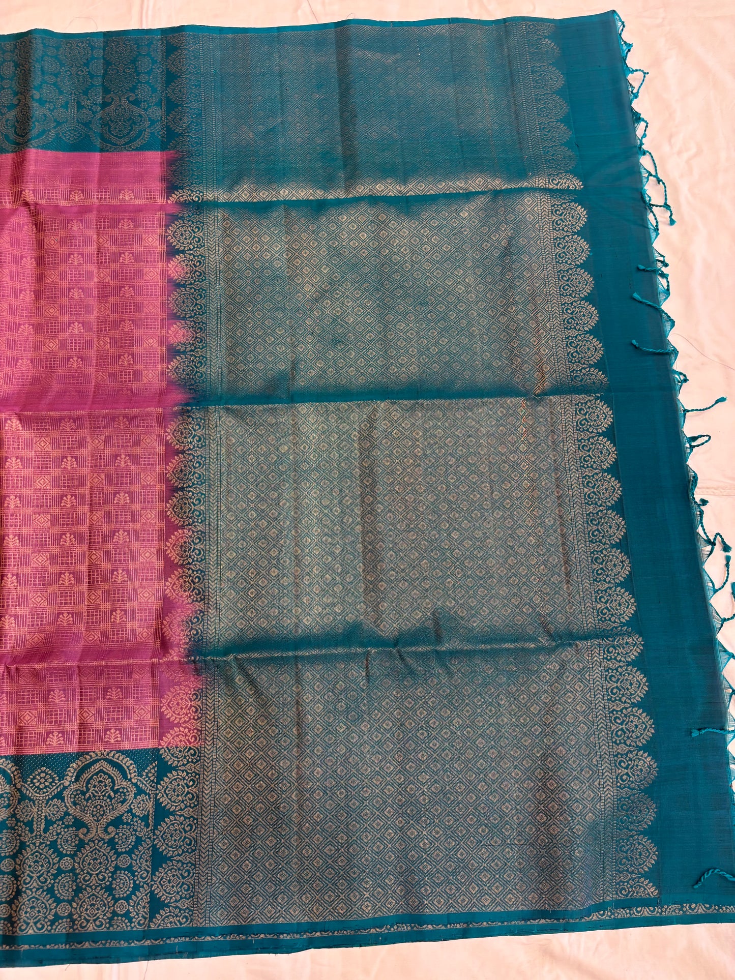 Nilasha handloom softsilk saree- all self design- Pure silk saree