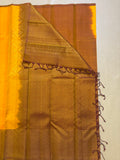 Yellow Vaidoori handloom softsilk saree - Vaira oosi design - Pure silk saree
