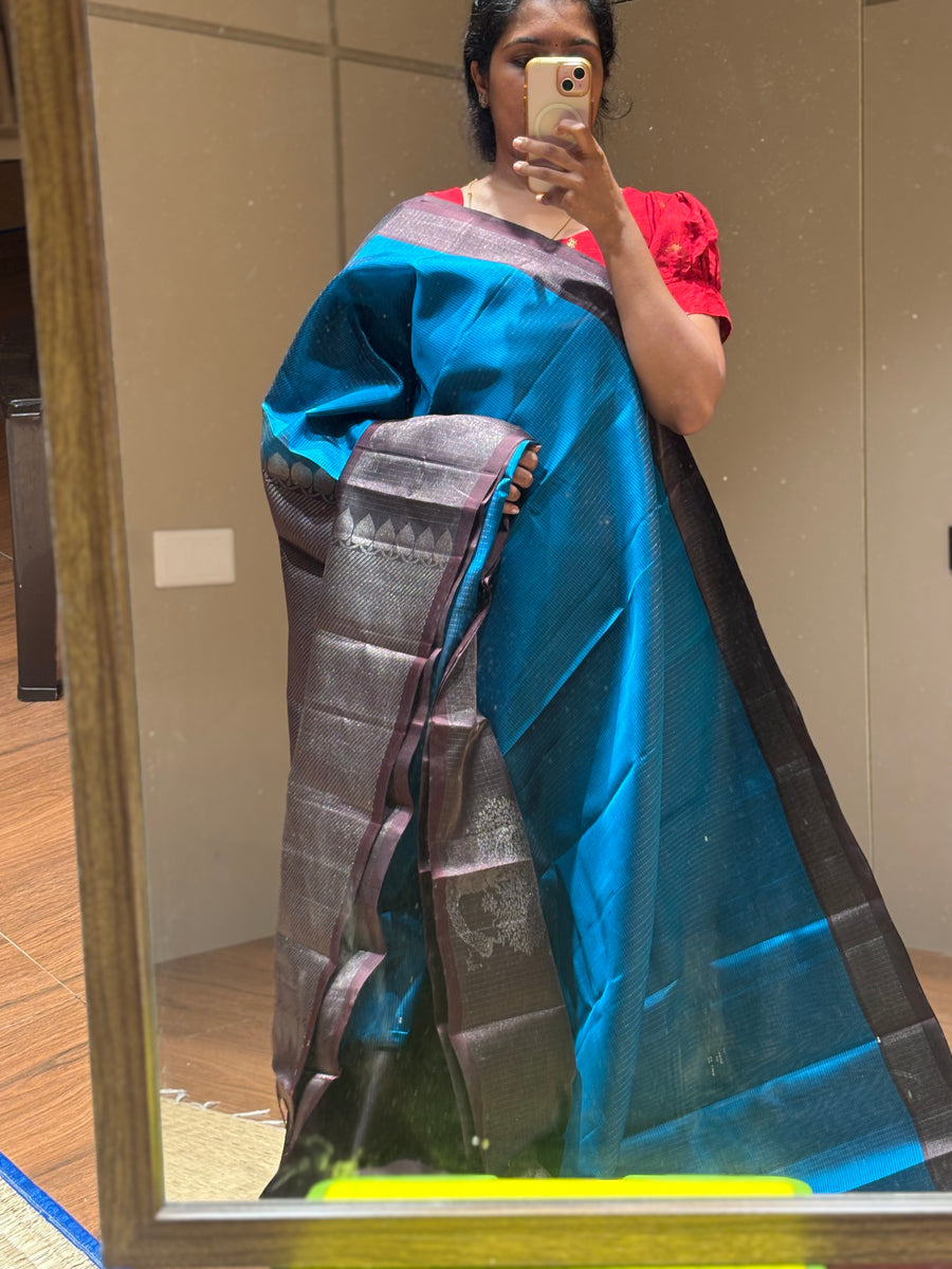 Vinnila handloom softsilk saree vaira oosi design - Pure silk saree