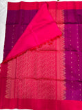 Dharani purple handloom softsilk saree - Pure silk saree