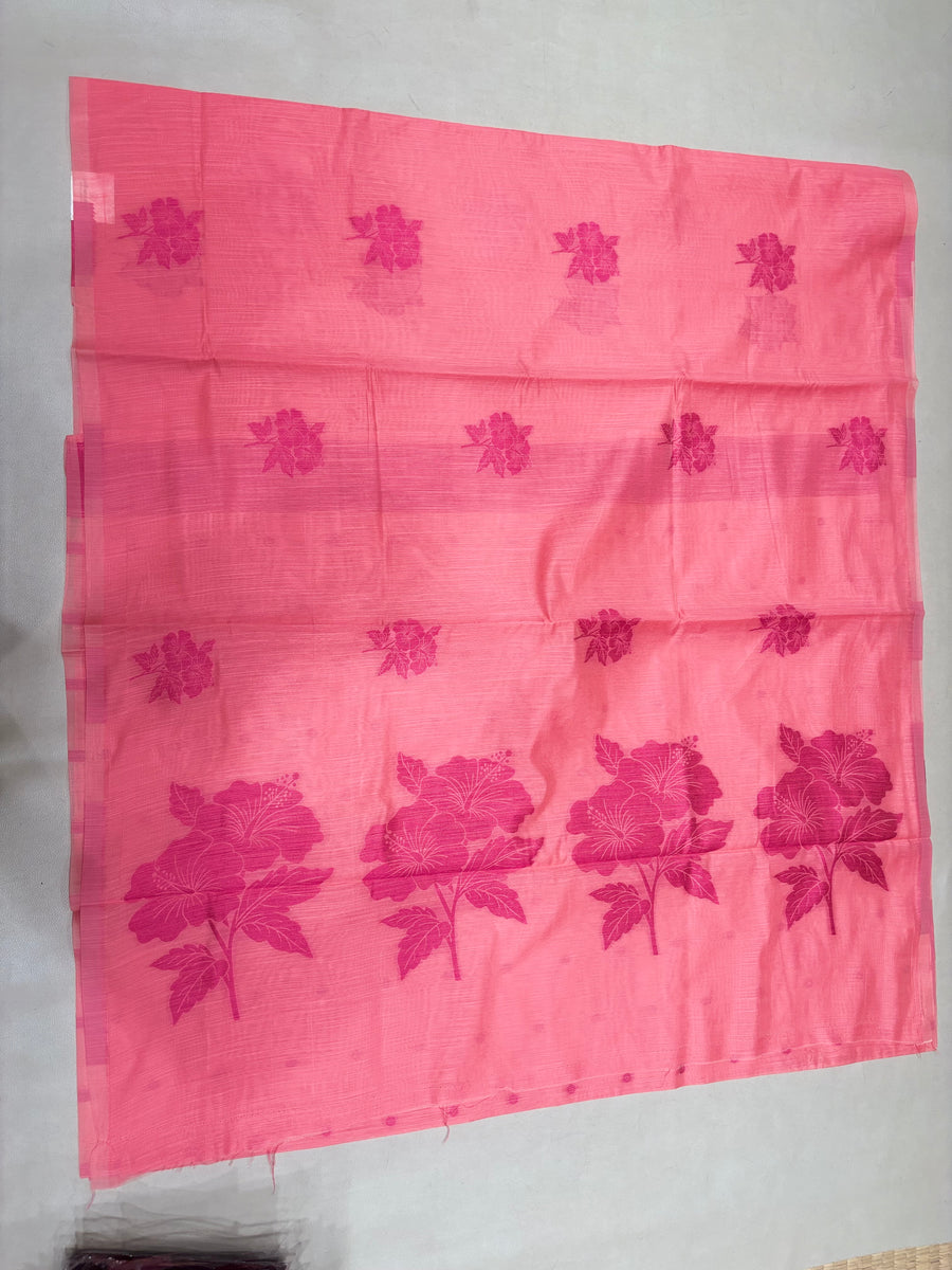 Ahana pink semi silk cotton saree