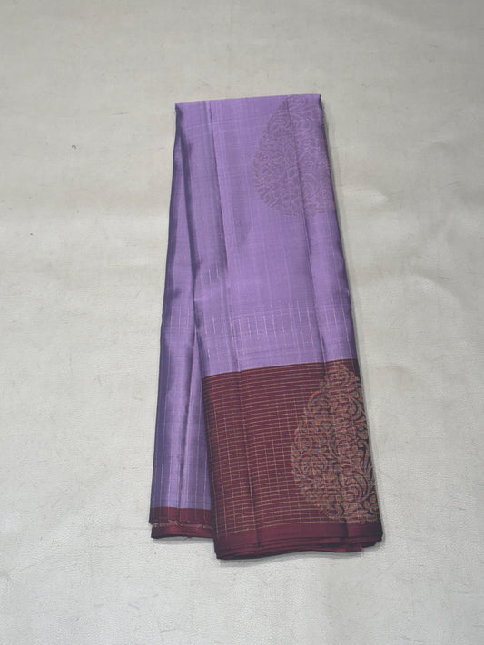 Vaidoori lavender vaira oosi handloom softsilk saree - Pure silk saree