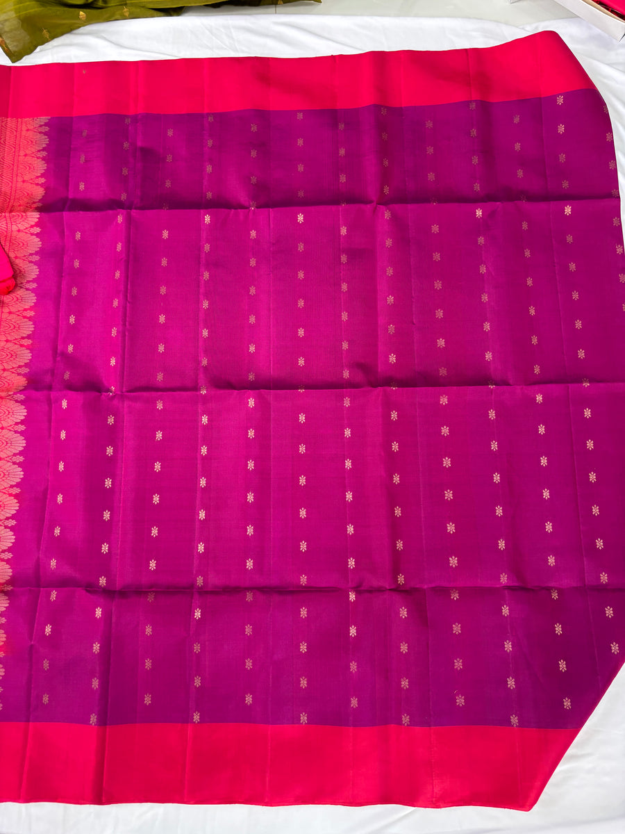 Dharani purple handloom softsilk saree - Pure silk saree