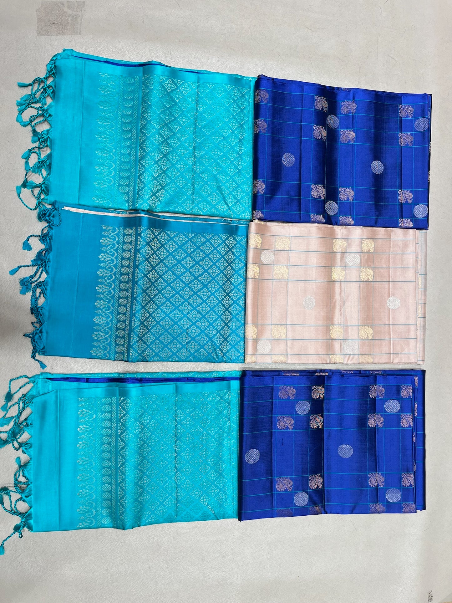 Shalini white & dark brown handloom softsilk saree - Pure silk saree-set14