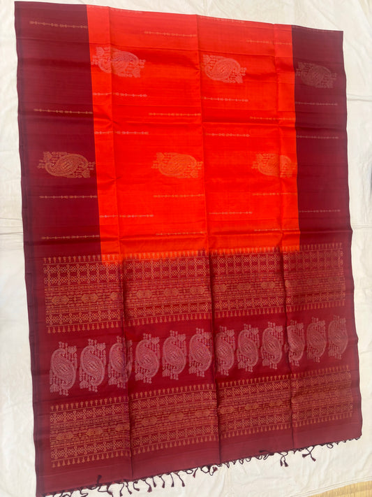 Vennilai handloom softsilk saree - Pure silk saree-AK1120