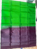Kanima handloom softsilk saree - Pure silk saree- thread checks in body-AK1119