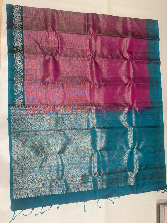 Ambika handloom pure mix soft silk saree