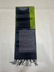 Darika green & black handloom softsilk saree - Pure silk saree