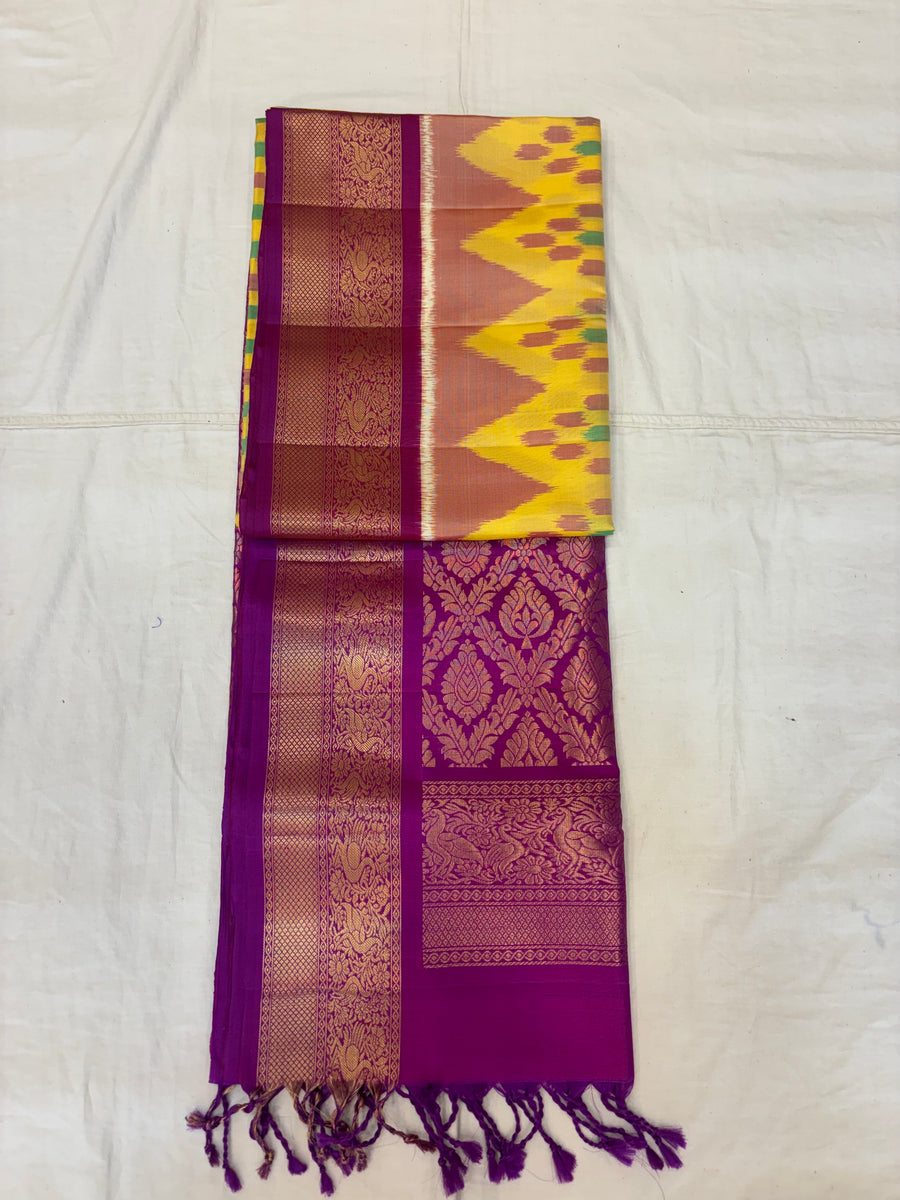Vritika handloom softsilk saree - Pochampally design