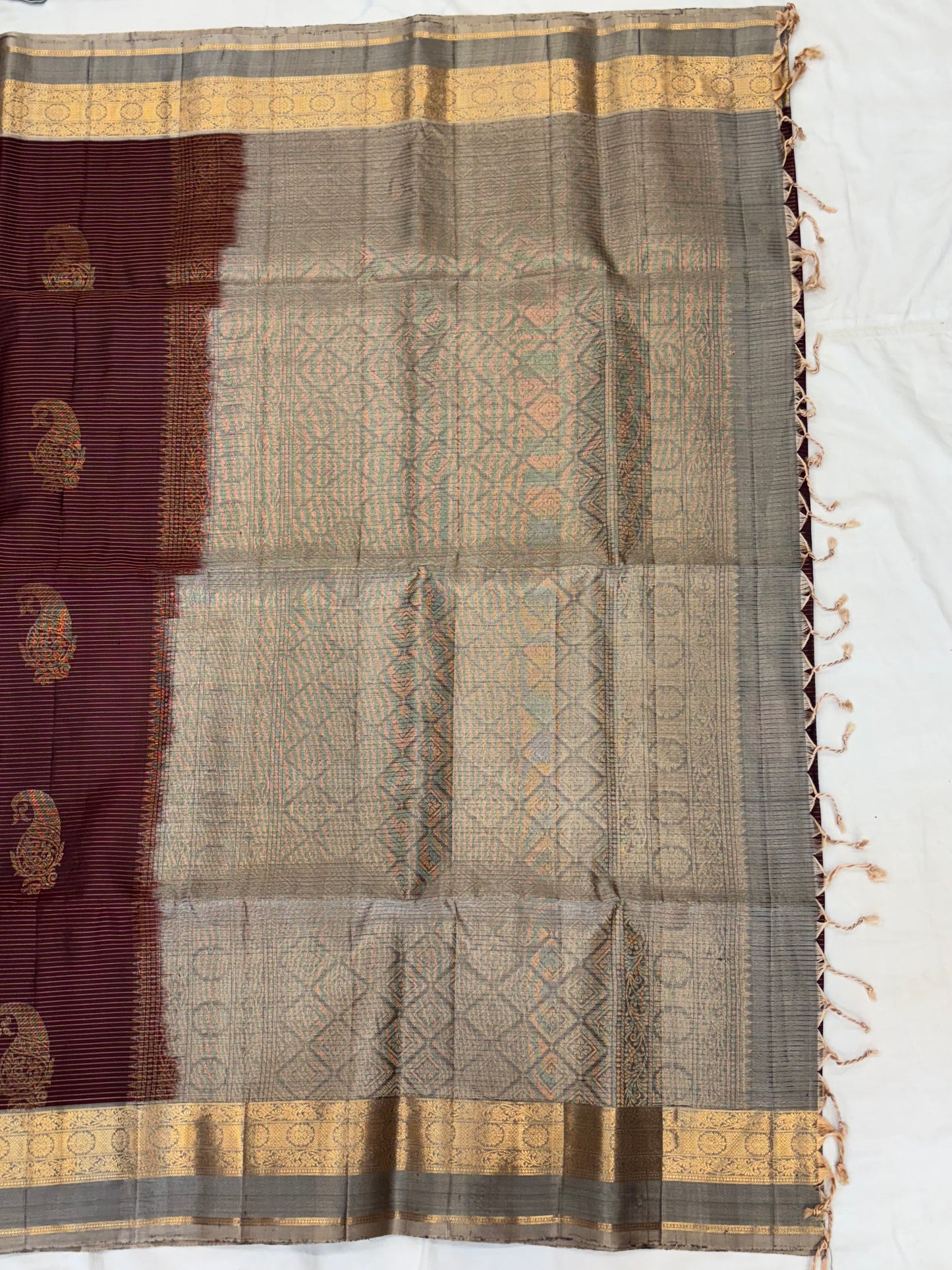 Maithre brown softsilk saree - Pure silk saree-set8