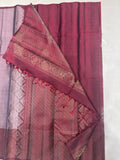 Vaidoori onion color handloom vaira oosi softsilk saree - Pure silk saree