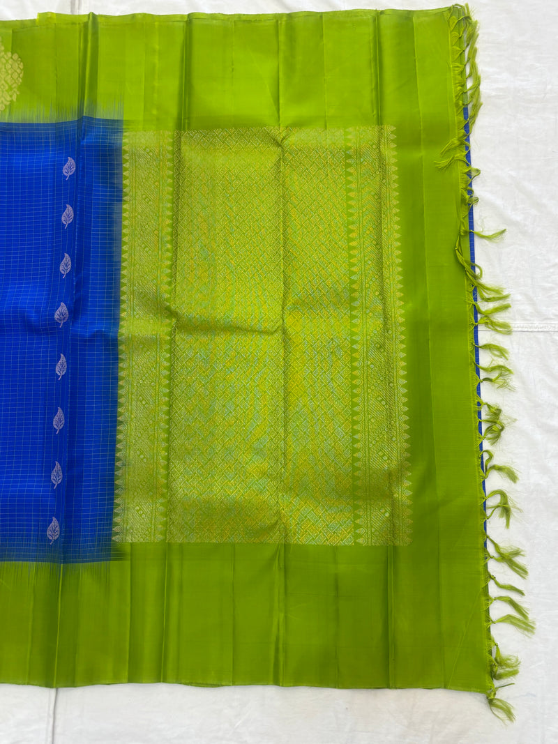 Devyani handloom softsilk saree checked design - Pure silk saree