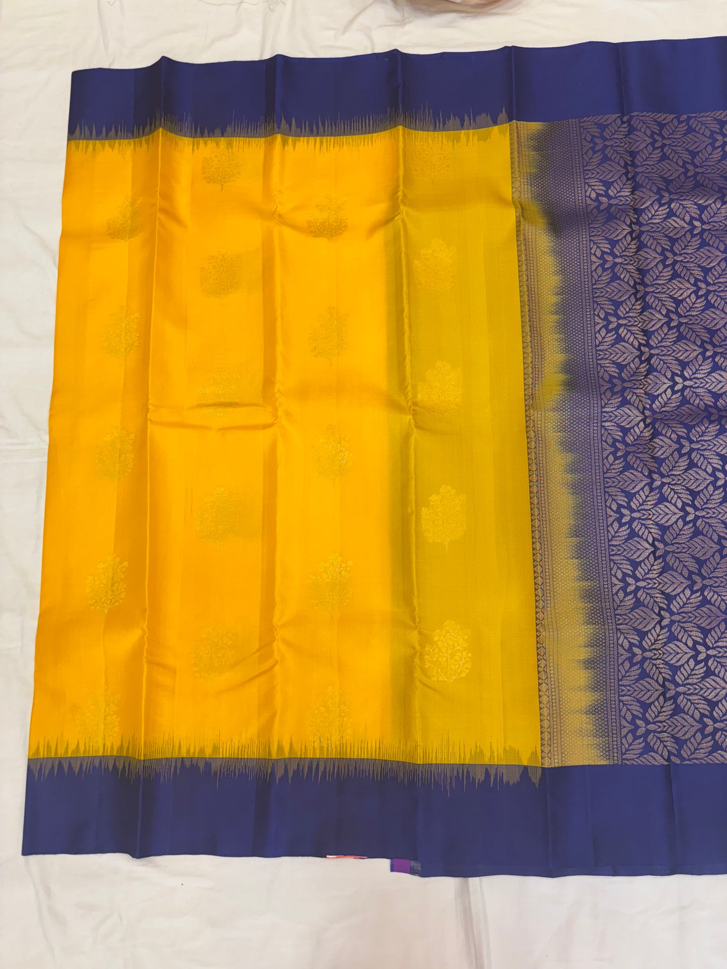 Yuvaa yellow & blue softsilk saree - Pure silk saree-set13