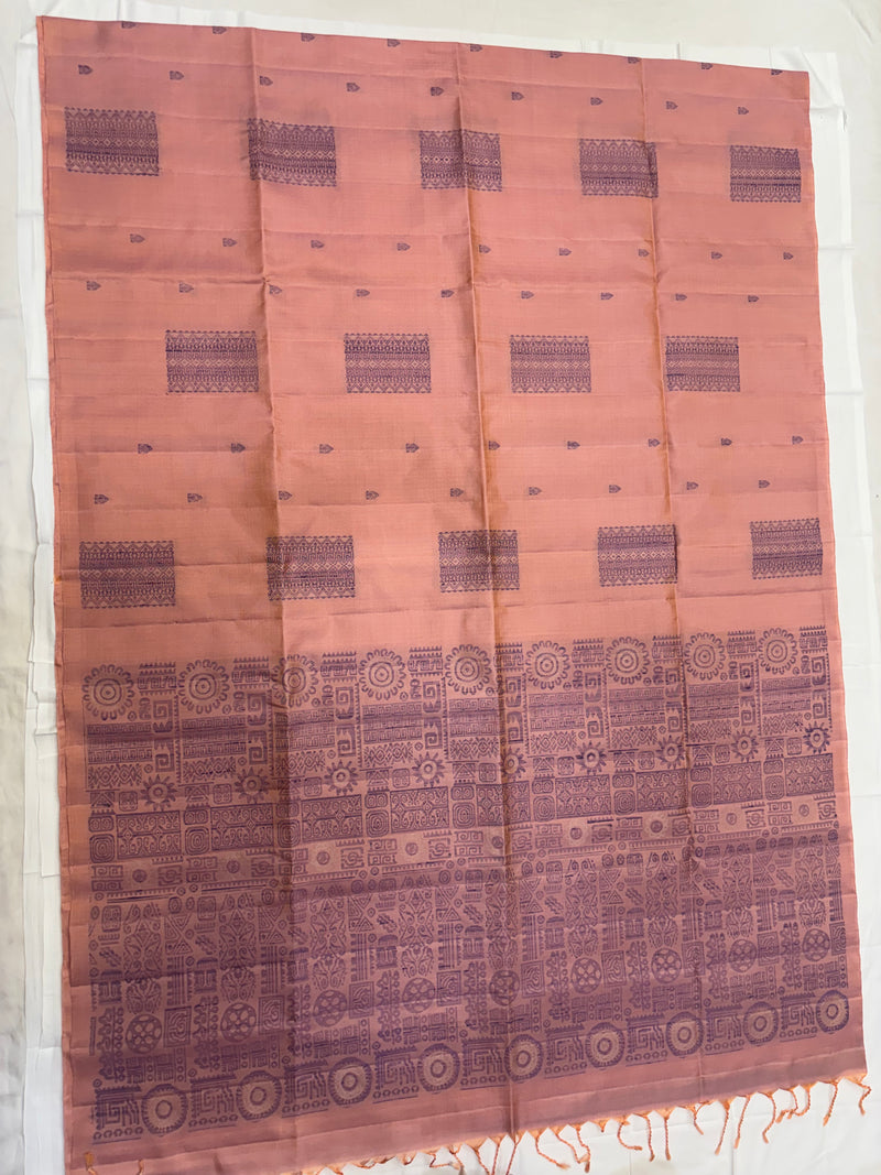 Anagha handloom softsilk saree with dubion threads butta - Pure silk saree