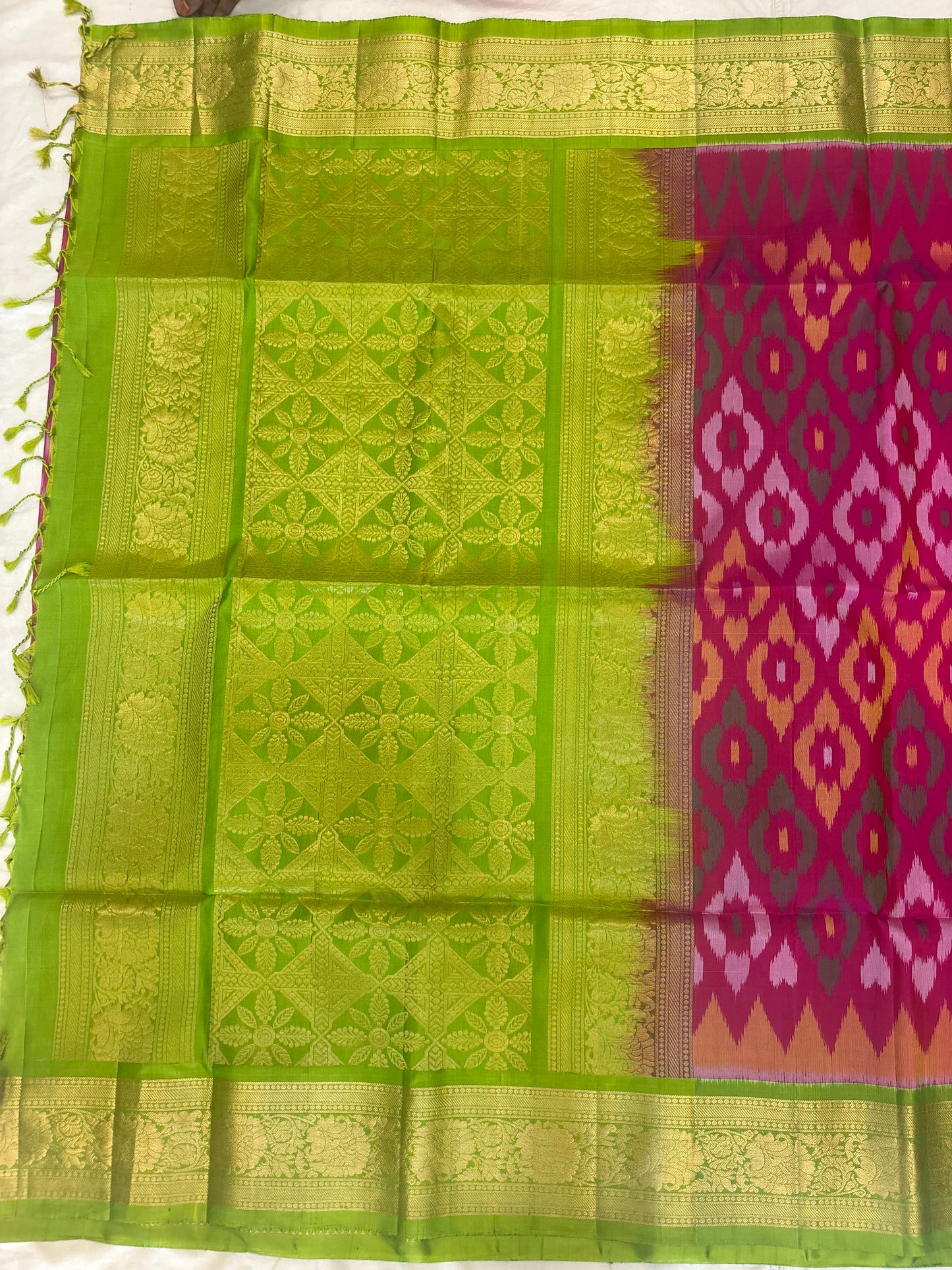 Dhanmithra handloom Pochampally softsilk saree - Pure silk saree