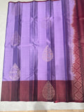 Vaidoori lavender vaira oosi handloom softsilk saree - Pure silk saree