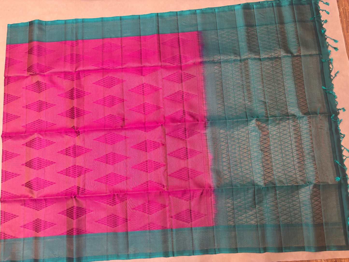 Gulabi all self softsilk saree - Pure silk saree-set7