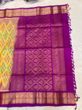 Vritika handloom softsilk saree - Pochampally design