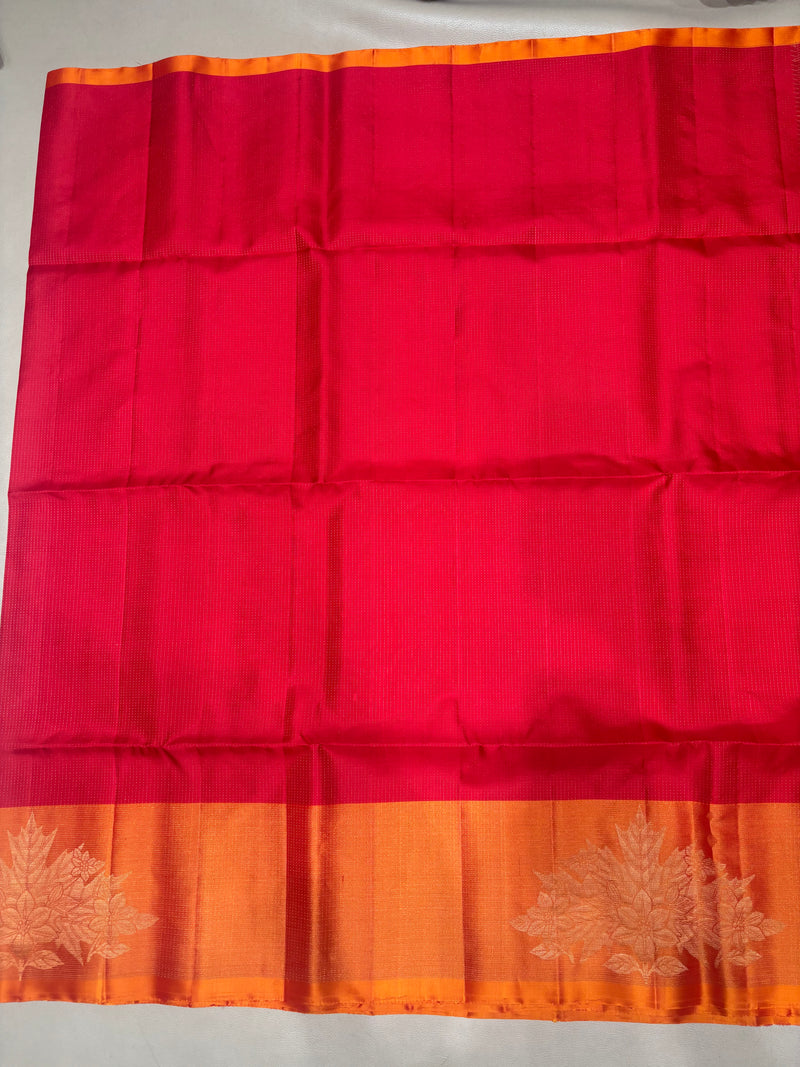 Anjana red handloom softsilk saree - pure silk saree